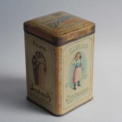 Boîte chocolat cacao SUCHARD Milka tôle lithographiée