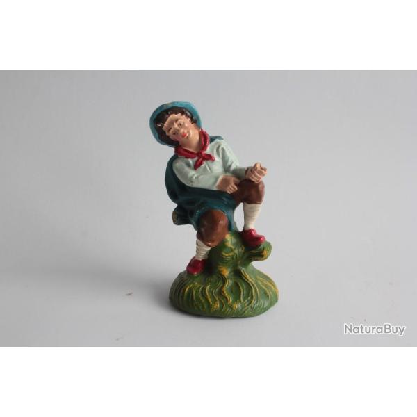 Figurine vintage Composition gar�on p�cheur Italie