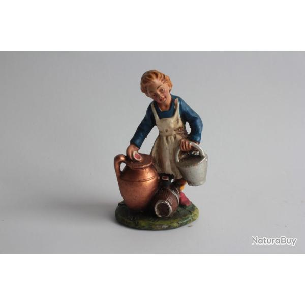 Figurine vintage Composition m�tier laiti�re Italie