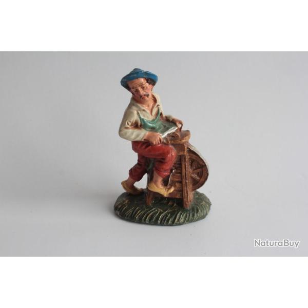 Figurine vintage Composition M�tier aiguiseur Italie