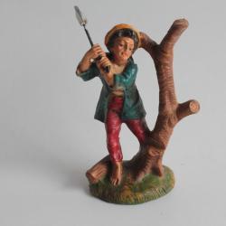 Figurine vintage Composition Métier bûcheron Italie