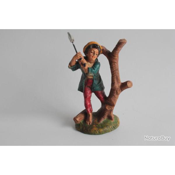 Figurine vintage Composition M�tier b�cheron Italie