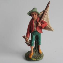 Figurine vintage Composition Métier pécheur Italie