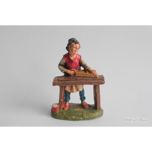 Figurine vintage Composition paysanne m�tier �b�niste Italie