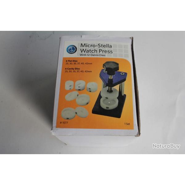 Anchor Brand Micro stella watch press with 12 delrin dies