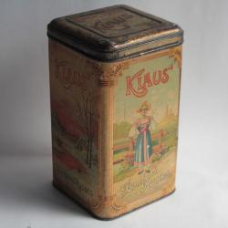 Boîte Klaus Bonbons Russes tôle lithographiée