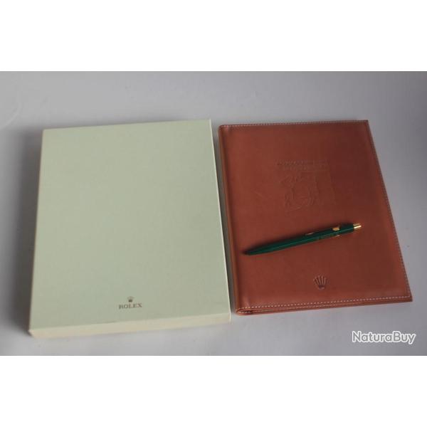 ROLEX Bloc notes cuir Rolex Grand Slam of Show Jumping Notebook Padfolio
