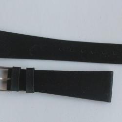 Bracelet montre Wittnauer 20 mm satin noir + boucle vintage