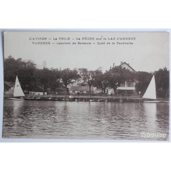 CPA Annecy Aviron Voile P�che Location bateaux Lac d'Annecy Vaucher