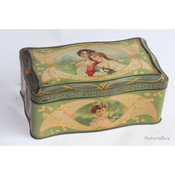 Bo�te t�le lithographi�e Femmes Art nouveau