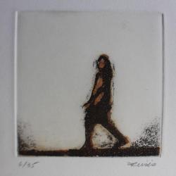 Gravure lithographiée Doroteo ARNÁIZ Le Marcheur de la Paix