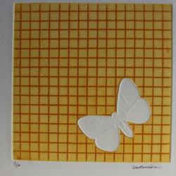 Gravure lithographiée Doroteo ARNÁIZ Papillon