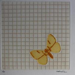 Gravure lithographiée Doroteo ARNÁIZ Papillon