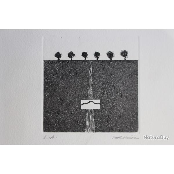 Gravure lithographi�e Doroteo ARN�IZ �preuve d'artiste