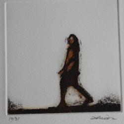 Gravure lithographiée Doroteo ARNÁIZ Caminante de la paz