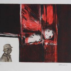 Gravure lithographiée Doroteo ARNÁIZ Faites l'amour, non la guerre