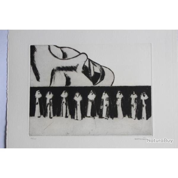 Gravure lithographi�e Doroteo ARN�IZ Proc�s � Diderot