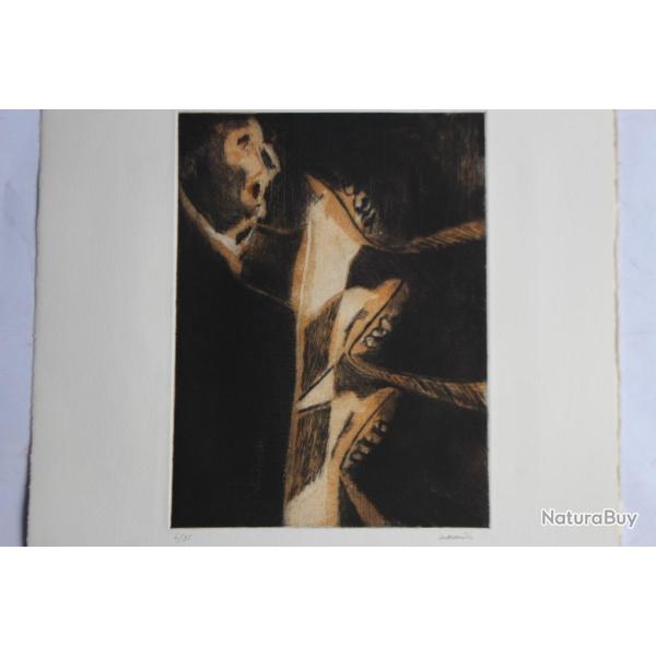 Gravure lithographi�e Doroteo ARN�IZ Bla, Bla, Bla