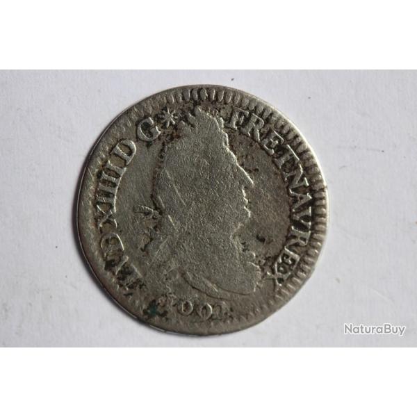 Monnaie argent Quadruple sol aux deux L 1691 Louis XIV