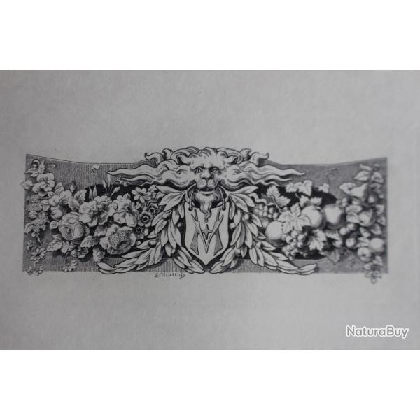 Gravure lithographi�e E. Matthis XIXe si�cle