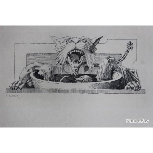 Gravure lithographi�e H. DANGER XIXe si�cle