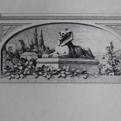 Gravure lithographiée Régereau Warisse XIXe siècle