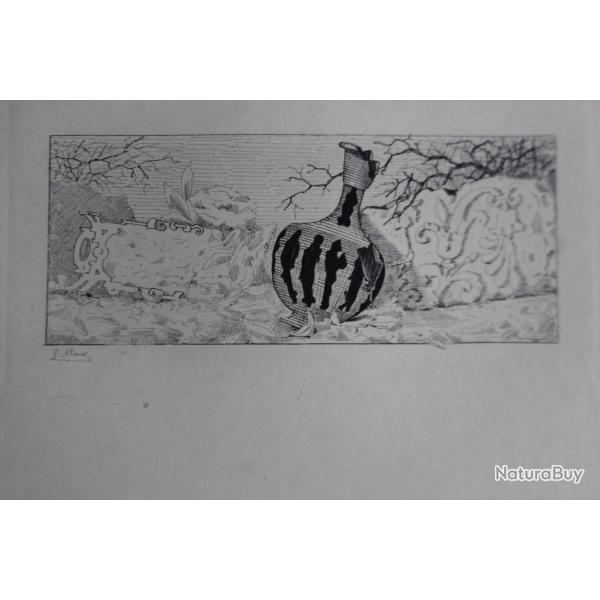 Gravure lithographi�e G. Alaux XIXe si�cle