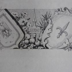 Gravure lithographiée G. Alaux XIXe siècle