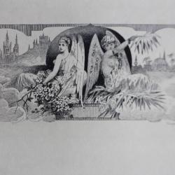 Gravure lithographiée Gustave FRAIPONT XIXe siècle