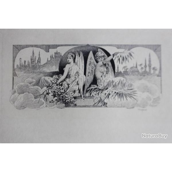 Gravure lithographi�e Gustave FRAIPONT XIXe si�cle