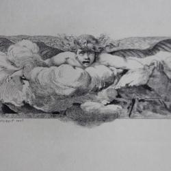 Gravure lithographiée A. MANGONOT XIXe siècle