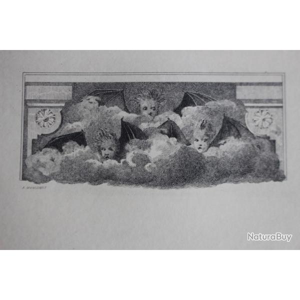 Gravure lithographi�e A. MANGONOT XIXe si�cle