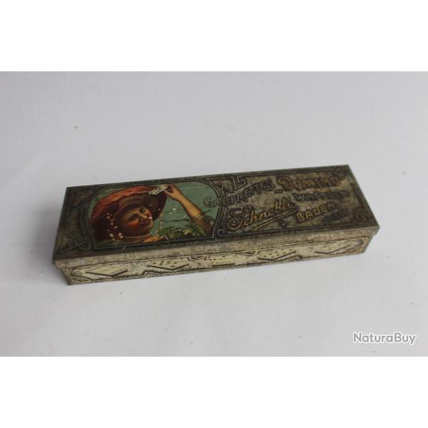 Bo�te � gaufrettes Schnebli en t�le lithographi�e Art nouveau Suisse