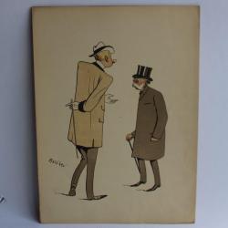 Grande caricature lithographiée Mass'Beuf