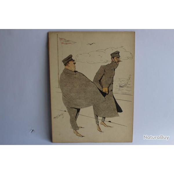 Grande caricature lithographi�e Mass'Beuf