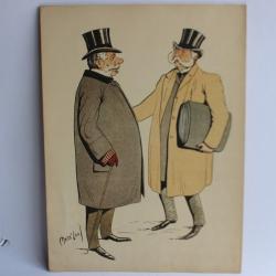 Grande caricature lithographiée Mass'Beuf