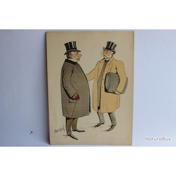 Grande caricature lithographi�e Mass'Beuf