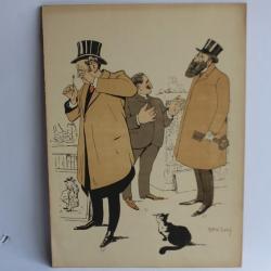 Grande caricature lithographiée Mass'Beuf