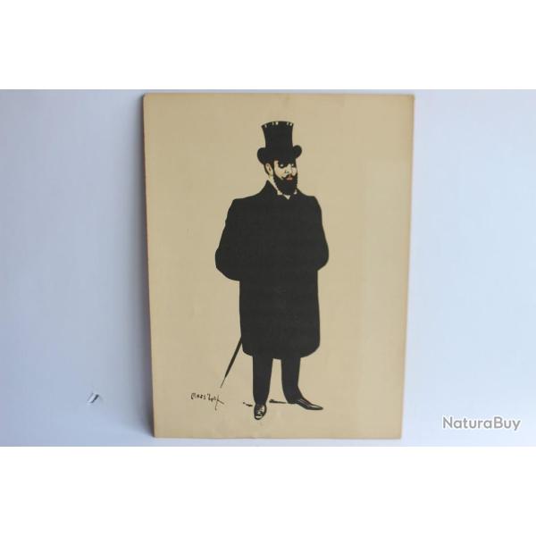 Grande caricature lithographi�e Mass'Beuf