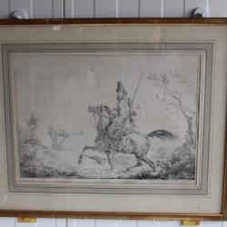 Dessin lithographi&eacute; Carles VERNET (1758 - 1836)