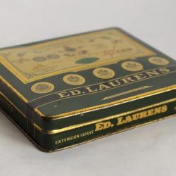 Boite a cigarettes ED. LAURENS Kh&eacute;dive Suisse t&ocirc;le lithographi&eacute;e tabac
