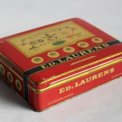 Boite a cigarettes ED. LAURENS Kh&eacute;dive Suisse t&ocirc;le lithographi&eacute;e tabac
