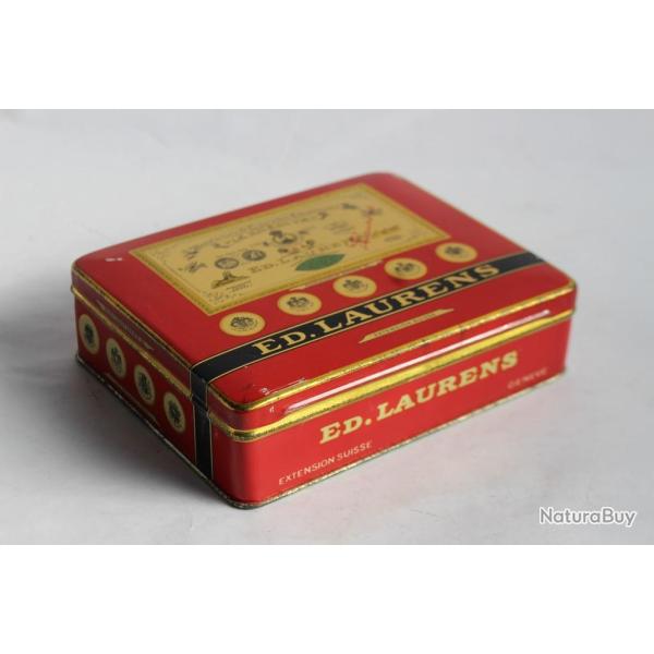 Boite a cigarettes ED. LAURENS Kh�dive Suisse t�le lithographi�e tabac