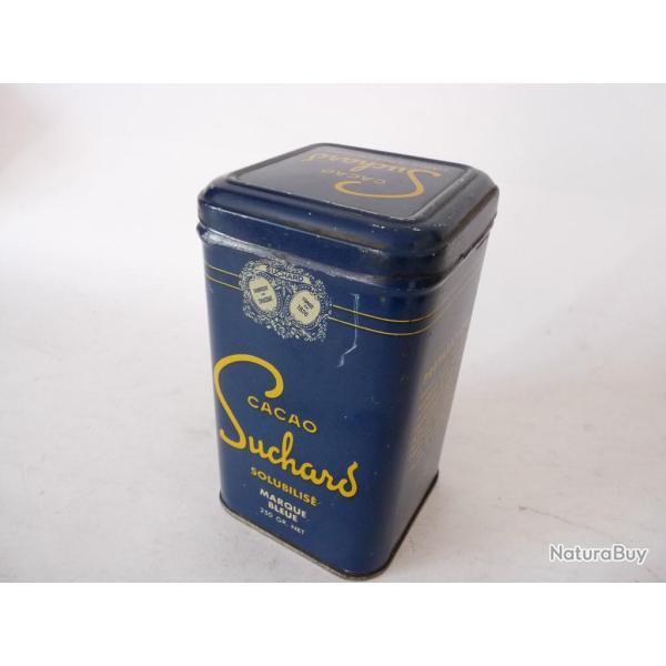 Boite chocolat cacao SUCHARD t�le lithographi�e bleue
