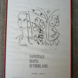 Grande Affiche Lithographi&eacute;e SANVITALE Galerie d'Art Galleria Ars