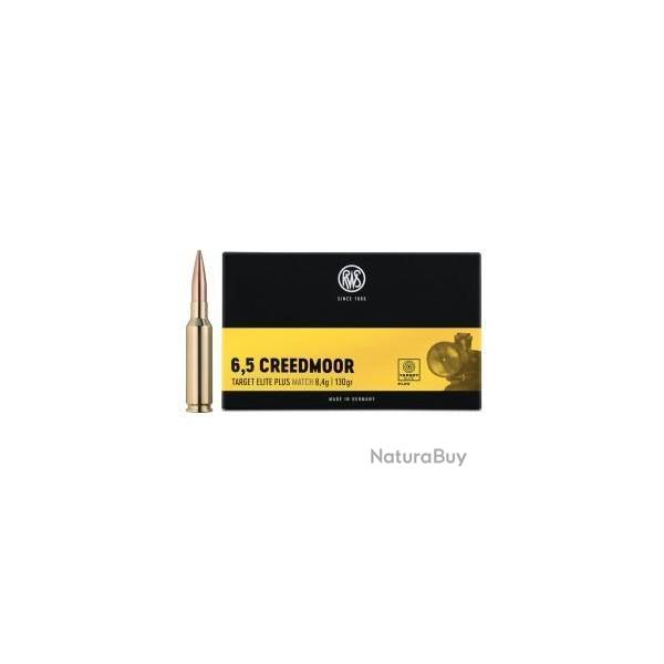 Munitions RWS 6.5 Creedmoor Target Elite Plus Scorion 8.4g 130gr x2 boites