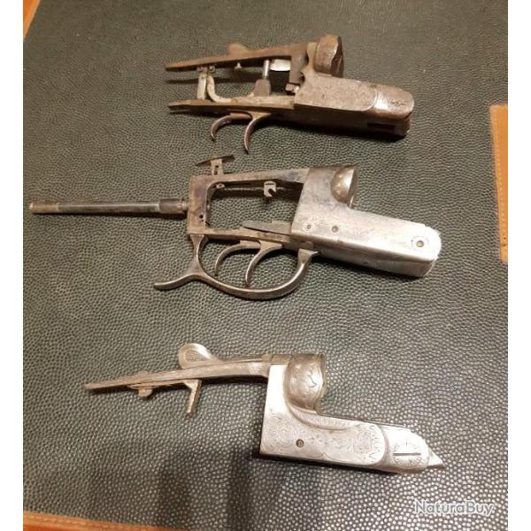 3 bascules de fusil Hammerless de fabrication St�phanoise