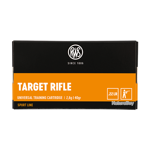 Cartouches RWS 22 LR TARGET RIFLE 10 boites ( 500 munitions )
