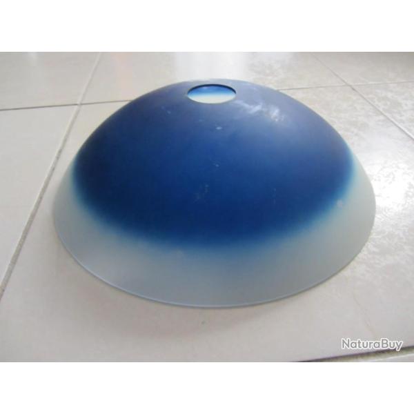 Suspension verre bleu dgrad 1930 art dco