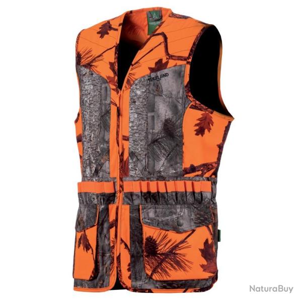 Gilet femme Treeland Camo orange forest T600LADY